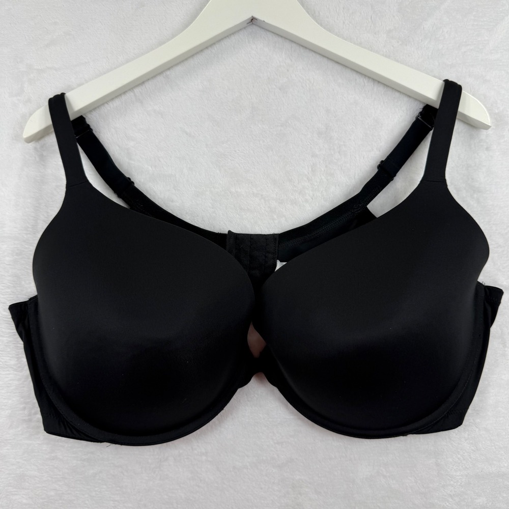 Cacique‎ Boost Plunge Bra Black Underwire Padded Plus Size 44DDD A83865